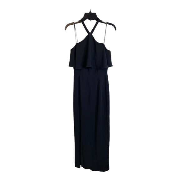 Amanda Uprichard Piazza small Maxi dress‎ gown black halter strapless open back - Picture 2 of 10